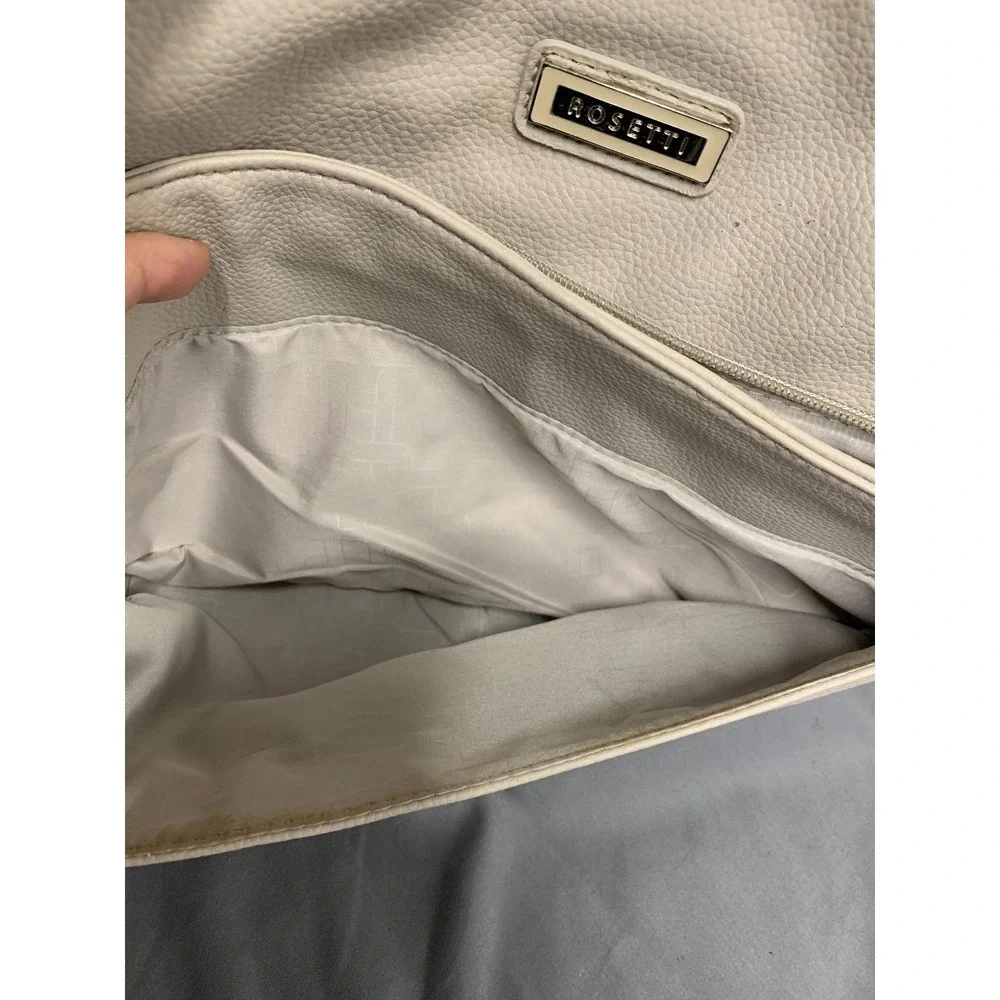 Rosetti Handbag Purse Small‎ Beige Multiple Compartments Zipper Cream